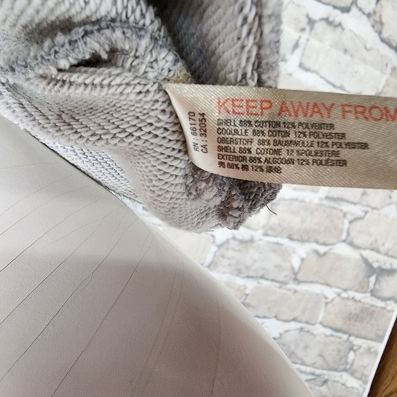 Anthropologie Jason  Yun Peace Dove Ruched Gray Pullover Sweatshirt Size Small - Picture 13 of 14